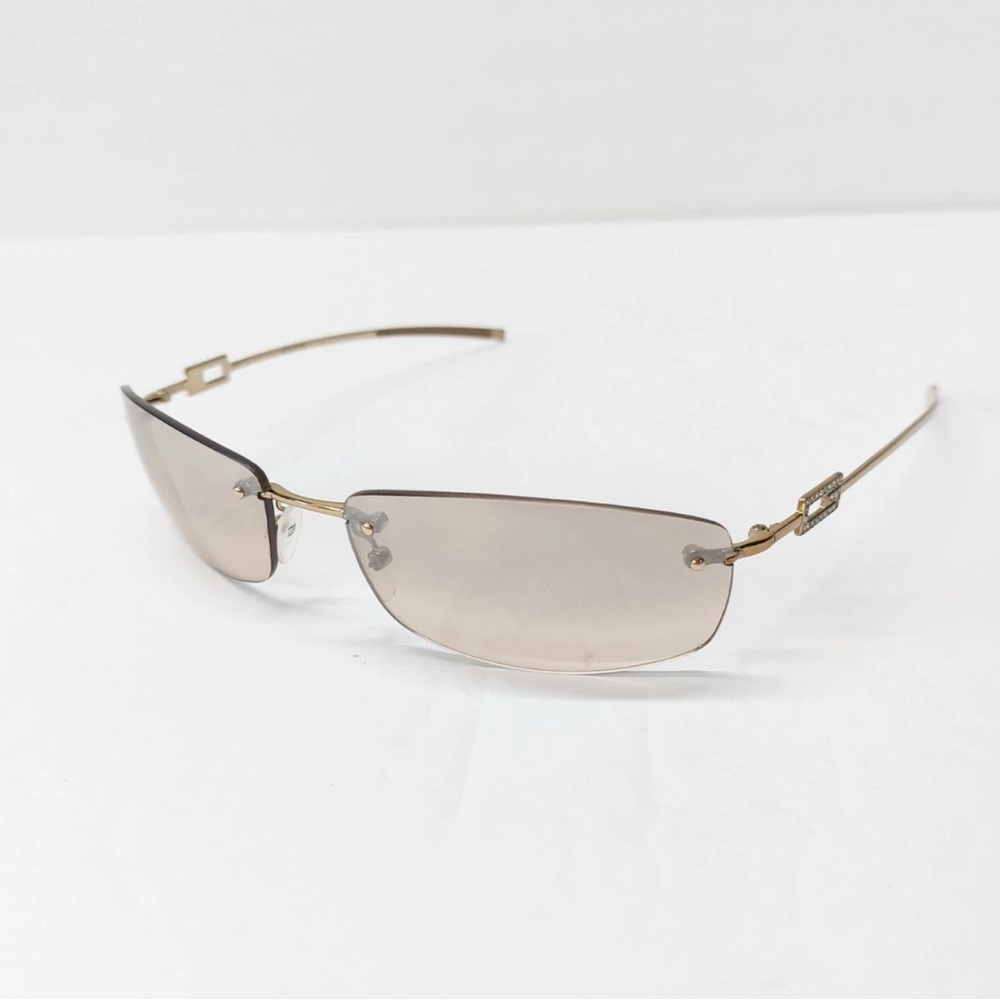 GUCCI Vintage Dmg Gold Sunglasses GG1784/Strass 577AK 60-17 125 Gradient Lenses